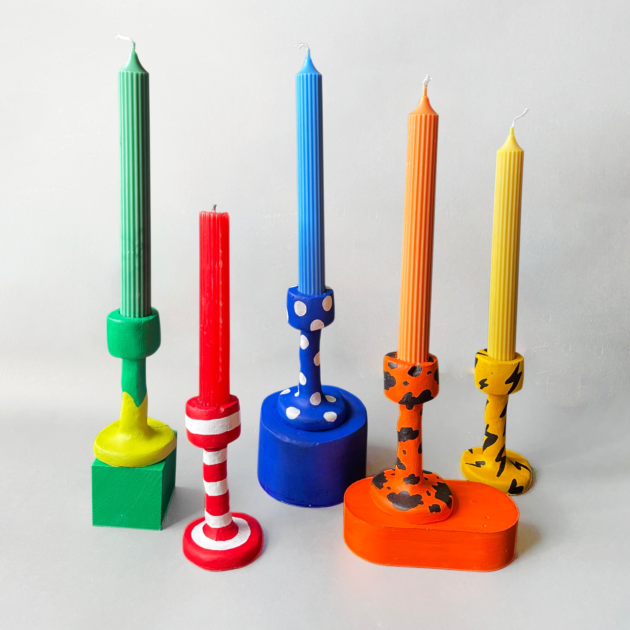 Funky Candle Holder & Taper